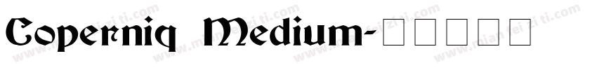 Coperniq Medium字体转换